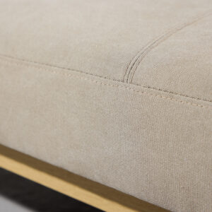 Bodil – Lit pliant – Beige, Naturel – 87 x 180 x 80 cm