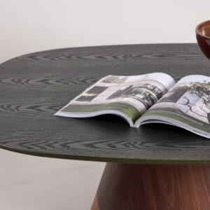 Lanzo – Table basse – Vert foncé, Moka – 120 x 92,5 cm