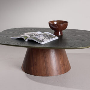 Lanzo – Table basse – Vert foncé, Moka – 120 x 92,5 cm