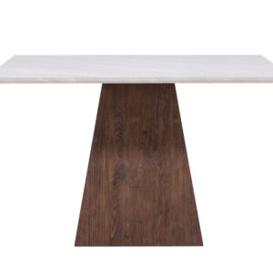 Cael – Table à manger rectangulaire – Moka, Gris clair – 120 x 120 cm