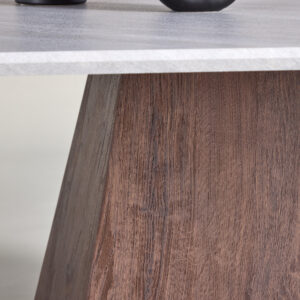 Cael – Table basse – Moka, Gris clair – 80 x 80 cm