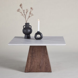 Cael – Table basse – Moka, Gris clair – 80 x 80 cm