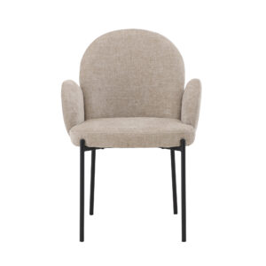 Blom – Chaise de salle à manger – Beige, Noir – 62 x 86 x 62 cm