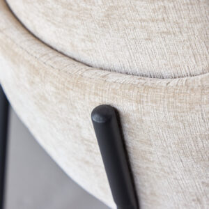Blom – Chaise de salle à manger – Beige, Noir – 62 x 86 x 62 cm