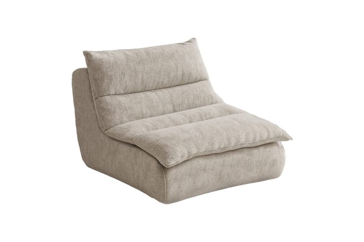 Selar – Fauteuil lounge – Blanc – 98 x 65 x 78 cm