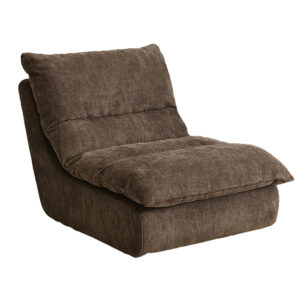 Selar – Fauteuil lounge – Marron – 98 x 65 x 78 cm