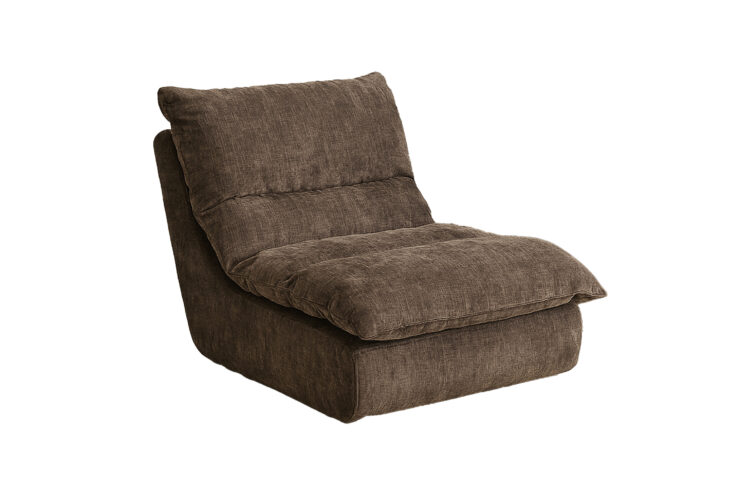 Selar – Fauteuil lounge – Marron – 98 x 65 x 78 cm
