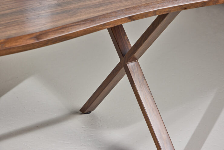 Fiona – Table à manger rectangulaire – Noyer – 180 x 90 cm