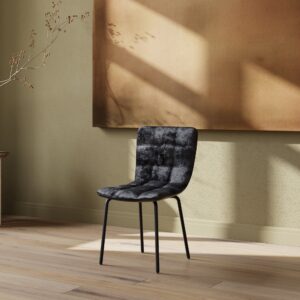 Punsch – Chaise de salle à manger – Noir – 52 x 80 x 45 cm