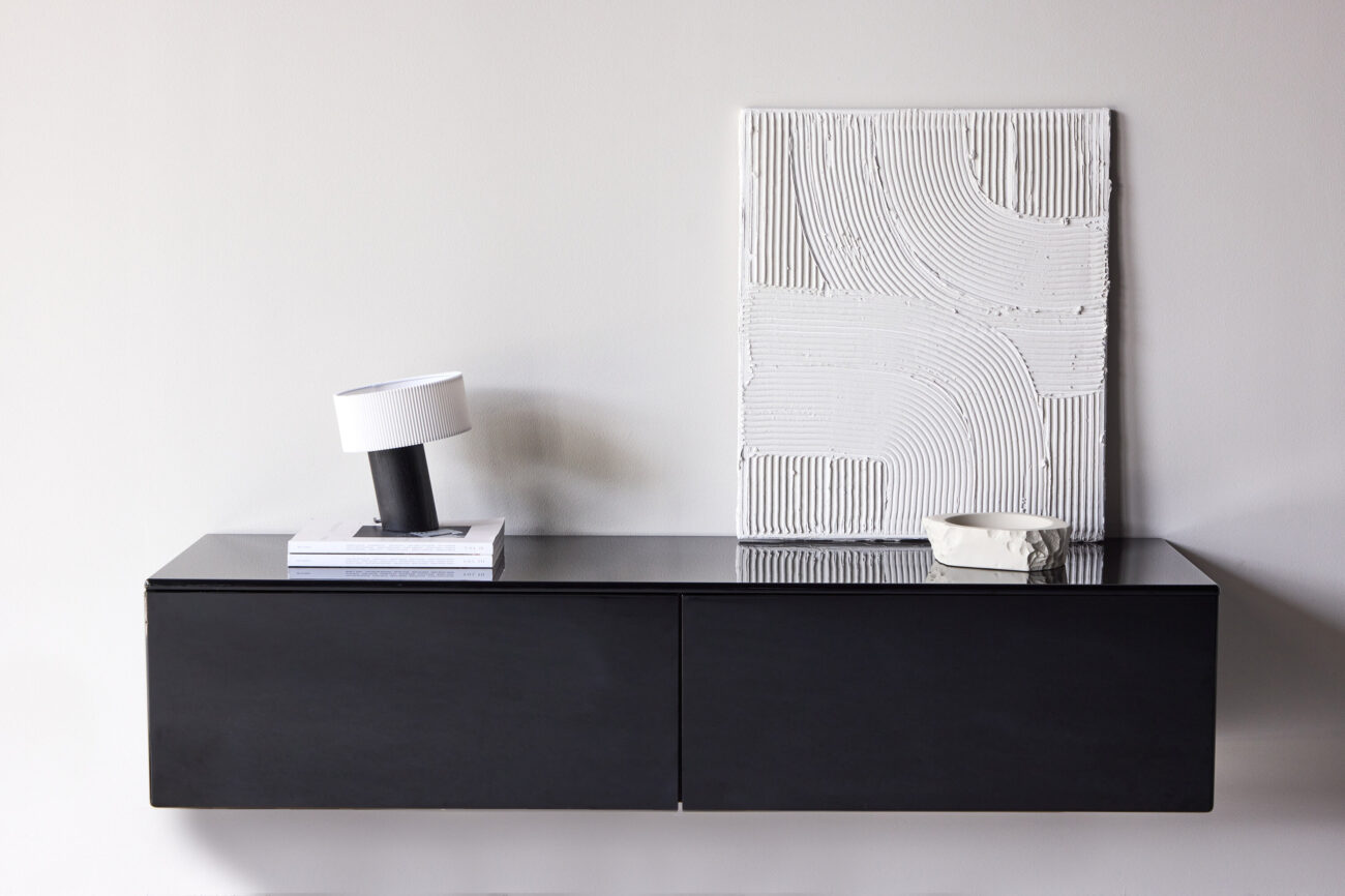 Fristad – Meuble TV – Noir – 45 x 35 x 160 cm