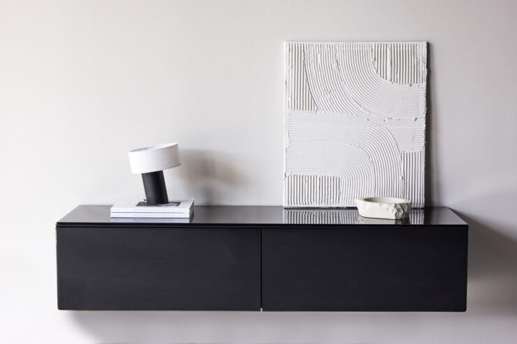 Fristad – Meuble TV – Noir – 45 x 35 x 160 cm