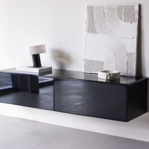 Fristad – Meuble TV – Noir – 45 x 35 x 160 cm