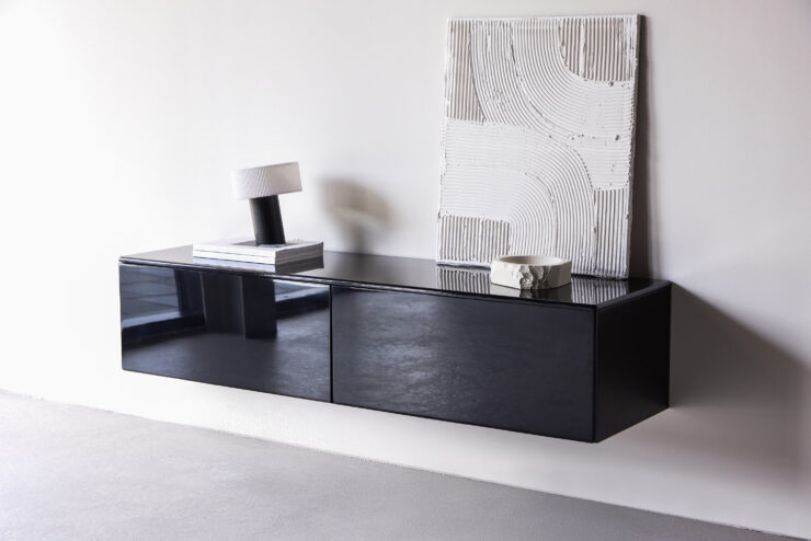 Fristad – Meuble TV – Noir – 45 x 35 x 160 cm