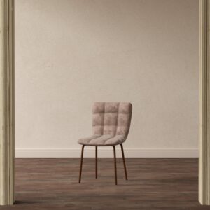 Punsch – Chaise de salle à manger – Marron, Naturel – 52 x 80 x 45 cm