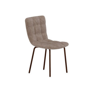 Punsch – Chaise de salle à manger – Marron, Naturel – 52 x 80 x 45 cm