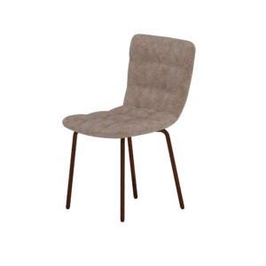 Punsch – Chaise de salle à manger – Marron, Naturel – 52 x 80 x 45 cm