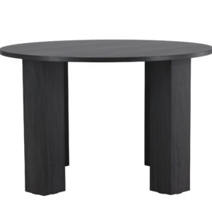 Juno – Table à manger ronde – Noir – ⌀120 cm
