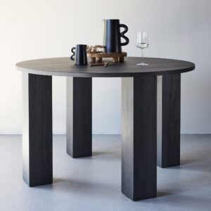Juno – Table à manger ronde – Noir – ⌀120 cm