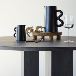 Juno – Table à manger ronde – Noir – ⌀120 cm