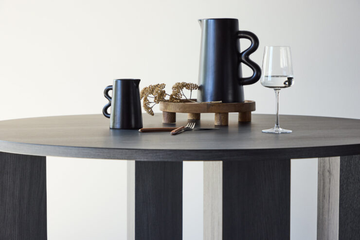 Juno – Table à manger ronde – Noir – ⌀120 cm