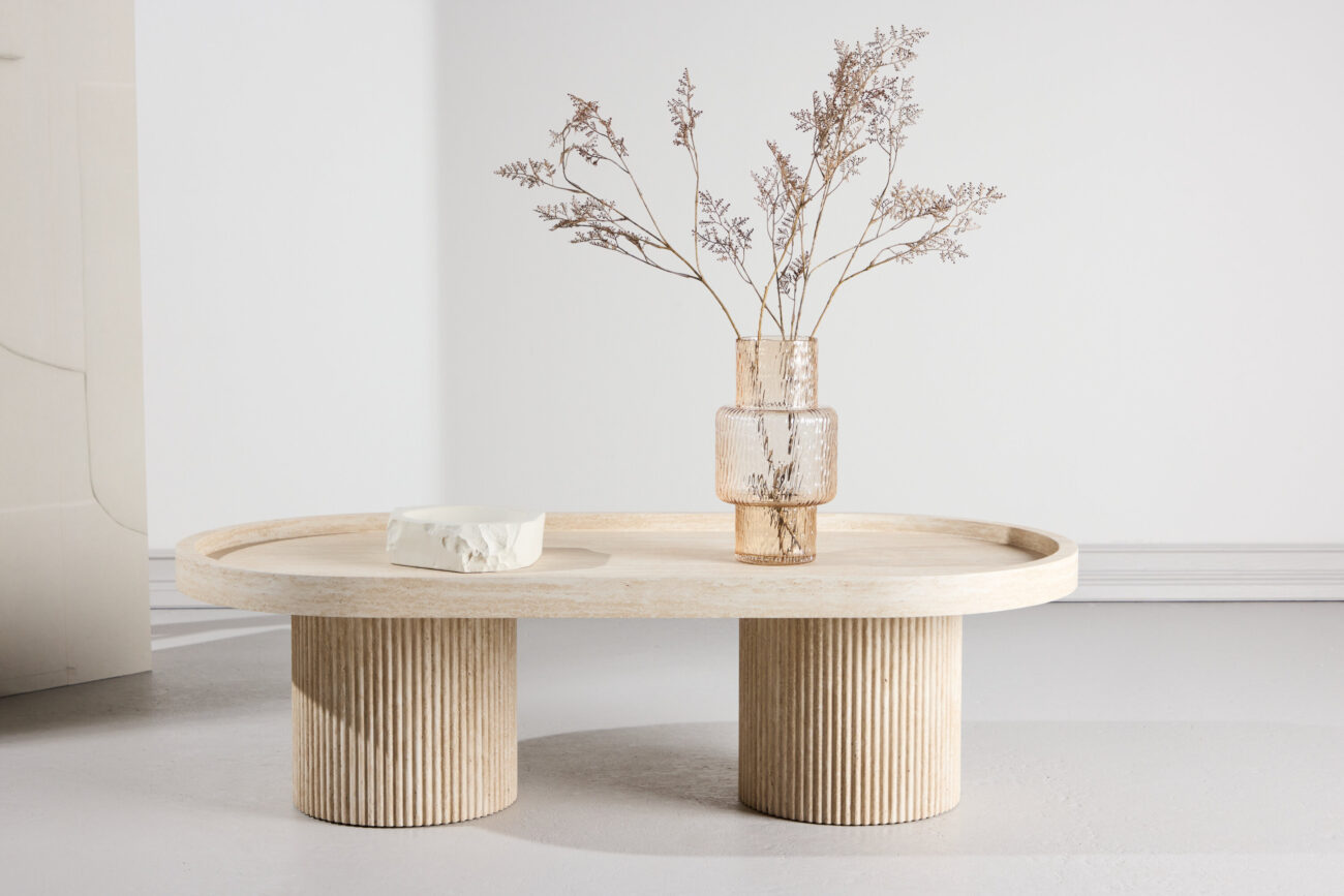 Krille – Table basse – Beige – 120 x 60 cm