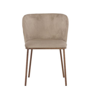 Edina – Chaise de salle à manger – Beige, Naturel – 60 x 77 x 53 cm