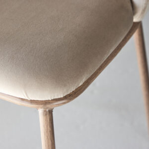Edina – Chaise de salle à manger – Beige, Naturel – 60 x 77 x 53 cm
