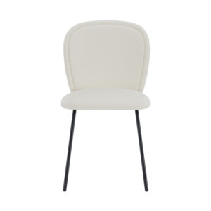 Carl – Chaise de salle à manger – Crème, Noir – 54 x 80 x 46 cm