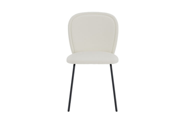 Carl – Chaise de salle à manger – Crème, Noir – 54 x 80 x 46 cm