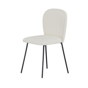 Carl – Chaise de salle à manger – Crème, Noir – 54 x 80 x 46 cm