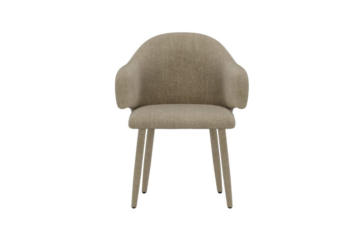 Evelin – Chaise de salle à manger – Beige, Naturel – 57 x 79 x 54 cm