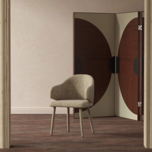 Evelin – Chaise de salle à manger – Beige, Naturel – 57 x 79 x 54 cm