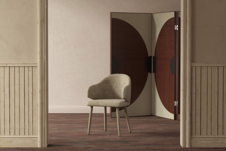 Evelin – Chaise de salle à manger – Beige, Naturel – 57 x 79 x 54 cm
