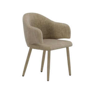 Evelin – Chaise de salle à manger – Beige, Naturel – 57 x 79 x 54 cm
