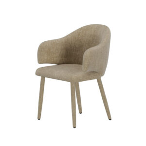 Evelin – Chaise de salle à manger – Beige, Naturel – 57 x 79 x 54 cm