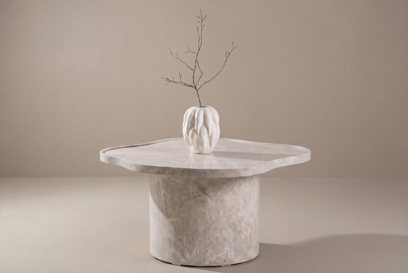 Ilse – Table basse – Beige – ø90 cm