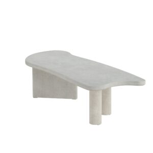 Polle – Table basse – Gris clair – 160 x 60 cm