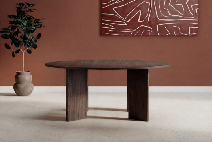Graos – Table à manger ronde – Moka – ø180 cm