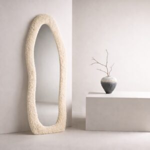 Mirza – Grand miroir – Beige, Transparent – 5 x 160 x 60 cm