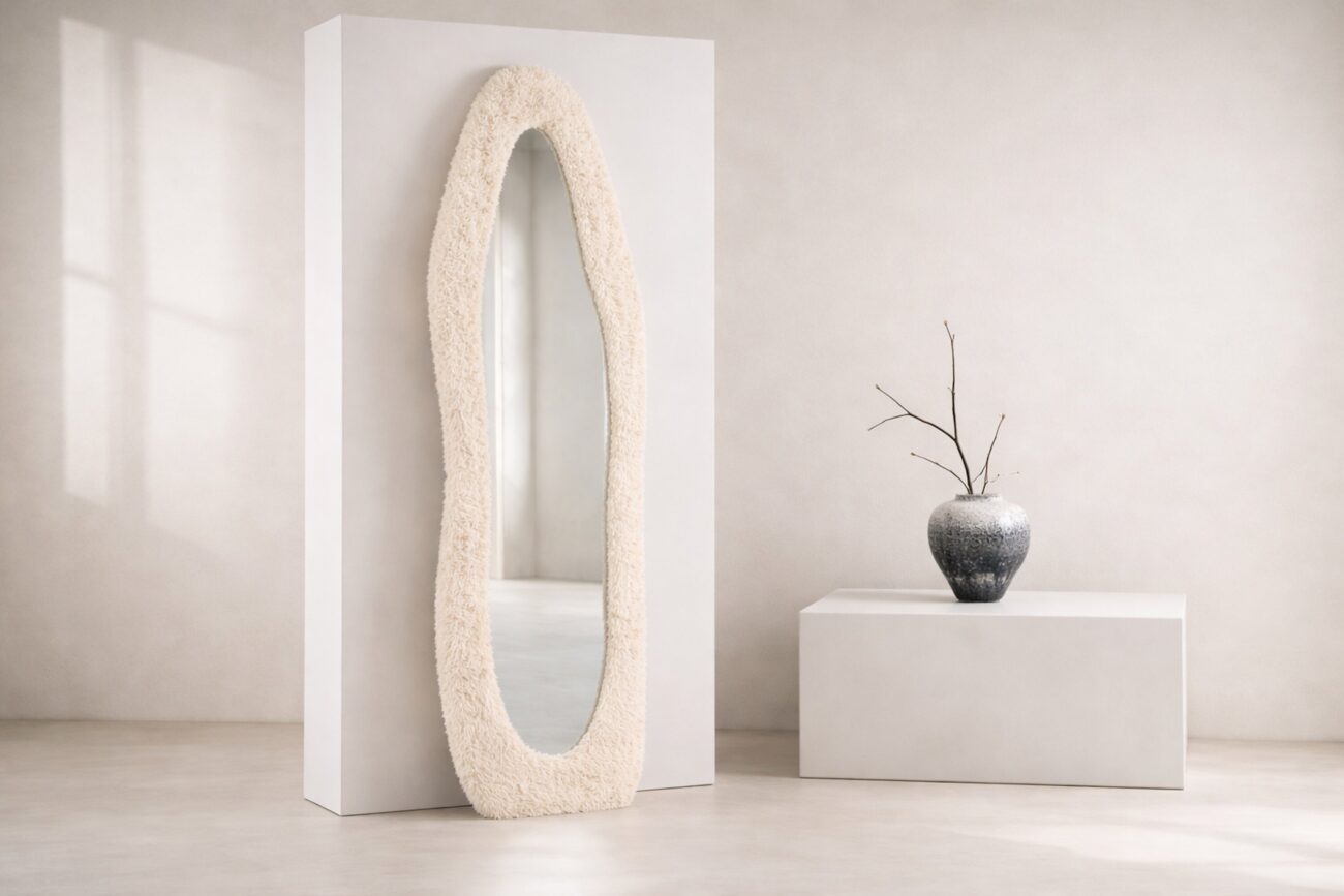 Mirza – Grand miroir – Beige, Transparent – 5 x 193 x 67 cm