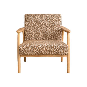 Runbert – Fauteuil lounge – Marron, Naturel – 77 x 84 x 80 cm