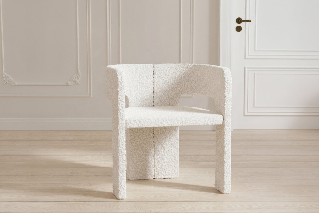 Kristin – Chaise de salle à manger – Blanc – 60 x 70 x 64 cm