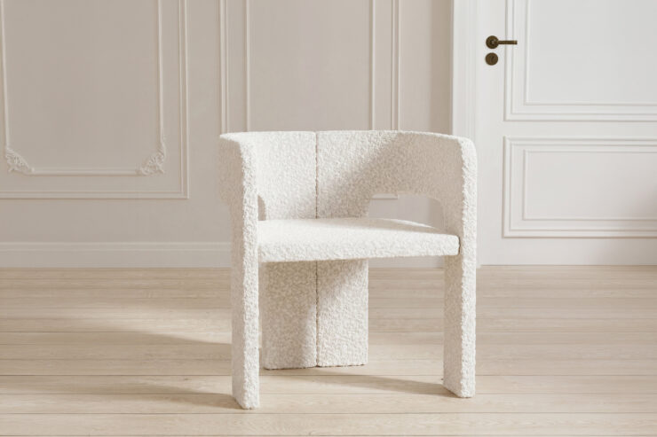 Kristin – Chaise de salle à manger – Blanc – 60 x 70 x 64 cm