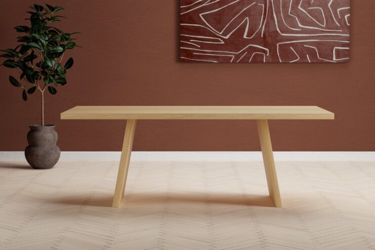 Logga – Table à manger rectangulaire – Naturel – 210 x 100 cm