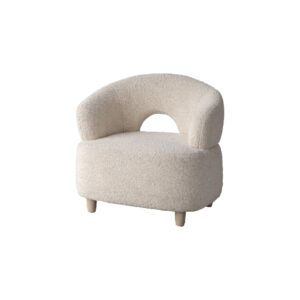 Moglas – Armchair – Blanc, Naturel – 77 x 74 x 73 cm