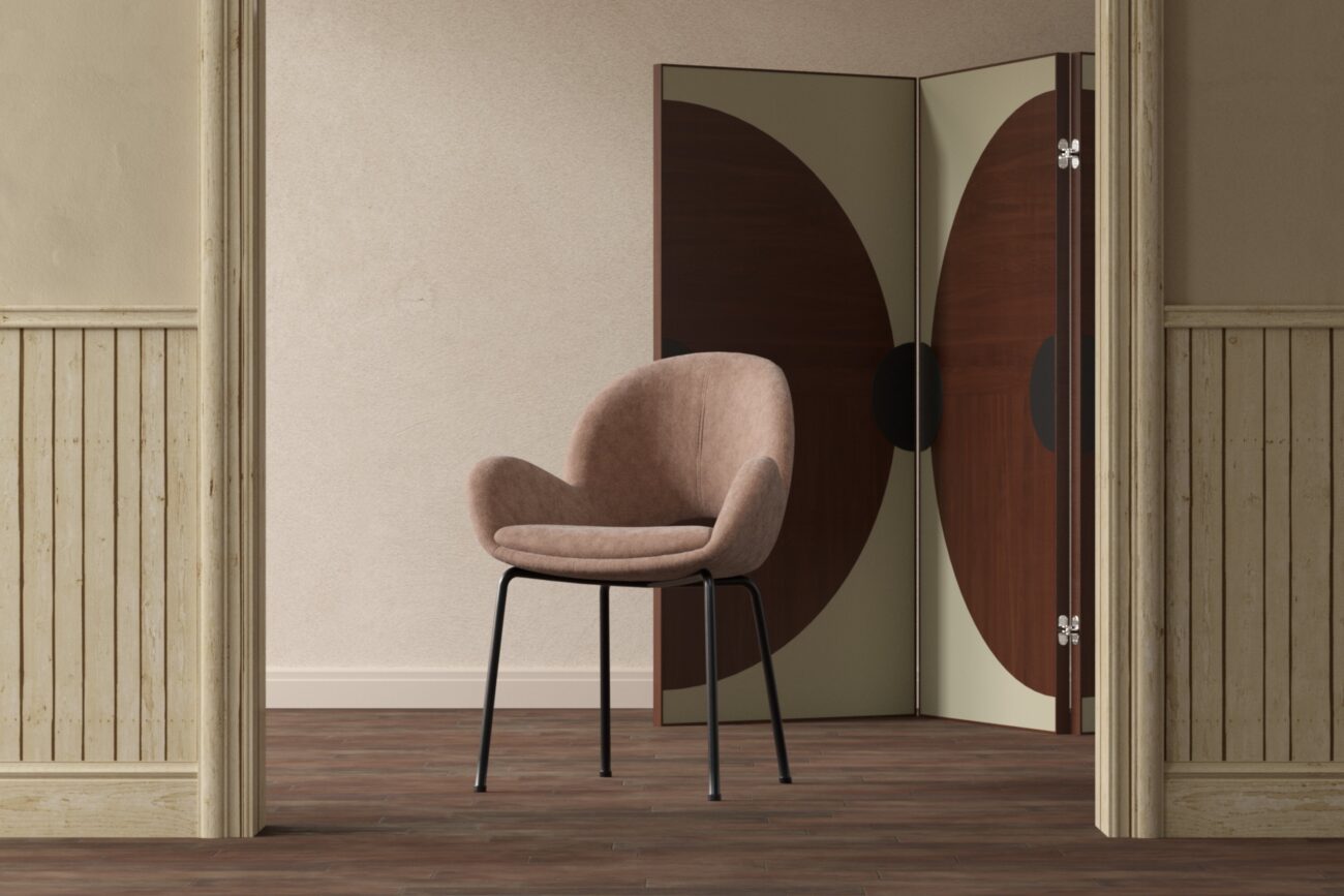 Florensa – Chaise de salle à manger – Marron, Noir – 60 x 80 x 60 cm