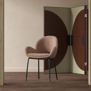 Florensa – Chaise de salle à manger – Marron, Noir – 60 x 80 x 60 cm