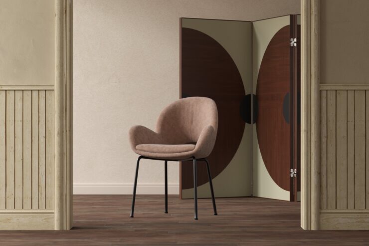 Florensa – Chaise de salle à manger – Marron, Noir – 60 x 80 x 60 cm