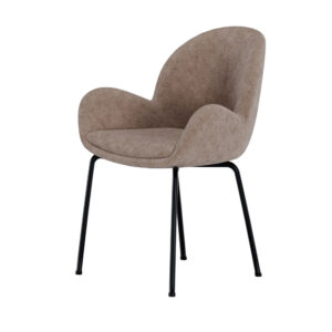 Florensa – Chaise de salle à manger – Marron, Noir – 60 x 80 x 60 cm