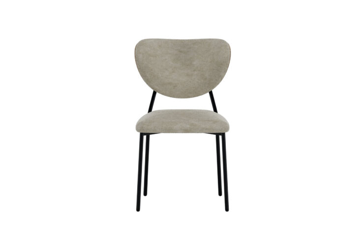 Butterfly – Chaise de salle à manger – Beige, Noir – 58 x 47,5 x 83 cm